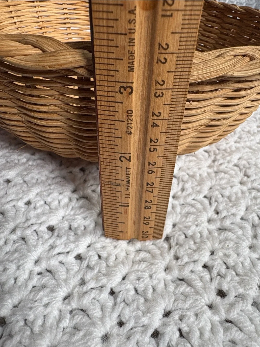 Vintage Boho Woven Round Wicker Natural Brown Decorative Basket Home Accents 3